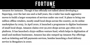 Read more about the article Amazon India plant, bis 2025 eine Million lokale Einzelhändler online zu bringen