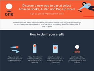 Read more about the article Amazon bietet $10 Gutschrift für Registrierung der Handflächen-Biometrie