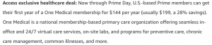 Read more about the article Amazon bietet Gesundheitsleistungen während der Prime Days