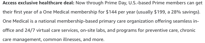 You are currently viewing Amazon bietet Gesundheitsleistungen während der Prime Days