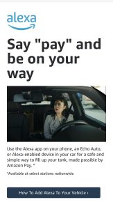 Read more about the article Amazon ermöglicht 2020 das Bezahlen von Tankfüllungen per Alexa in den USA
