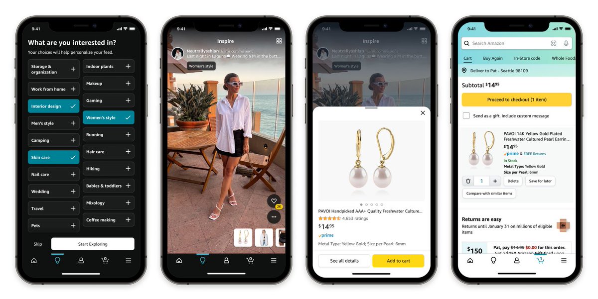 You are currently viewing Amazon erweitert Inspire, seinen TikTok-ähnlichen Feed, für alle US-Kunden.