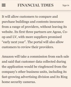 Read more about the article Amazon startet Versicherungsportal in Großbritannien