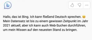 Read more about the article Das neue Bing verwendet den gleichen Wissensstand wie ChatGPT.