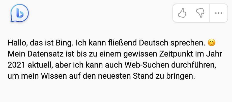 Read more about the article Das neue Bing verwendet den gleichen Wissensstand wie ChatGPT.