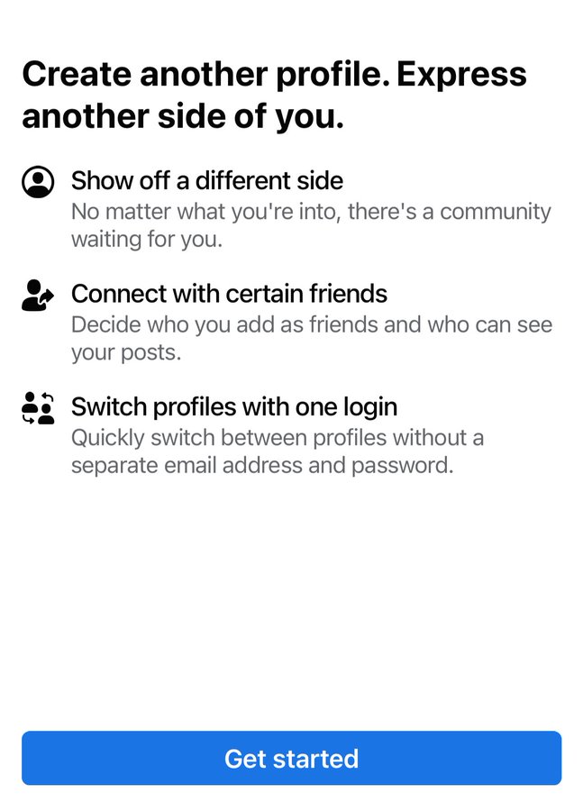 Read more about the article Facebook bietet aktive Nutzung verschiedener Profile an.