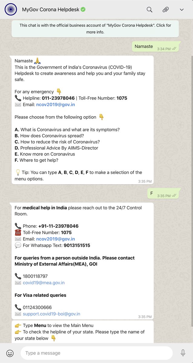 Read more about the article Indien startet WhatsApp Chatbot zur Aufklärung über Coronavirus