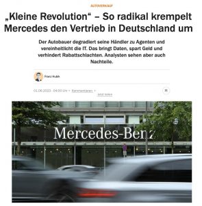 Read more about the article Mercedes verändert radikal den Vertrieb in Deutschland.