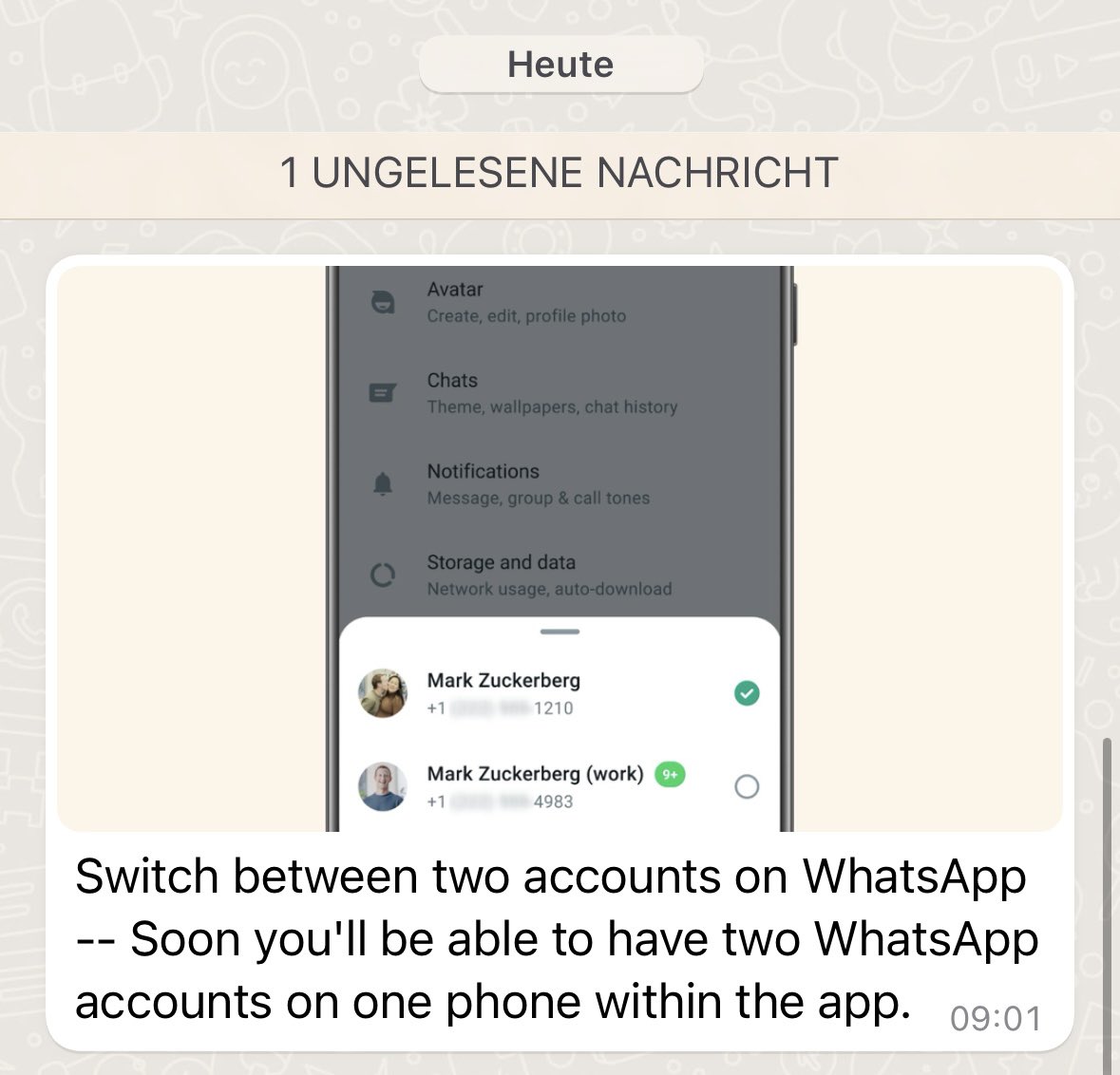 Read more about the article Neue Funktion bei WhatsApp ermöglicht Wechsel zwischen zwei Konten auf einem Telefon