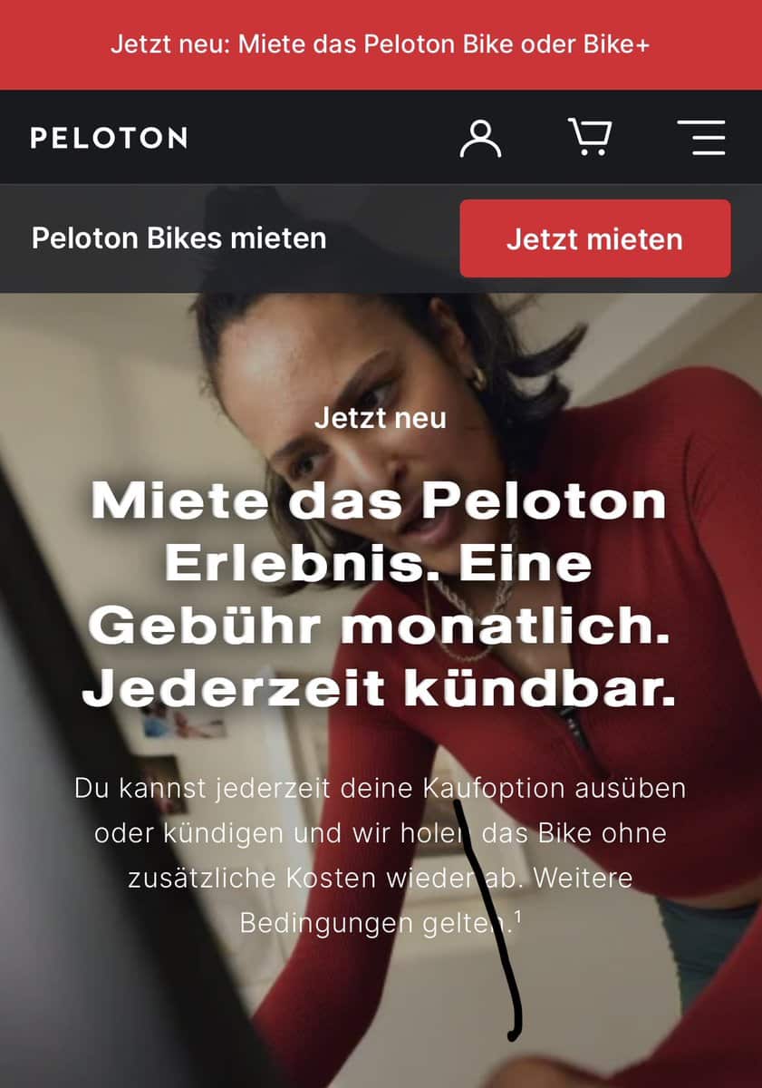 Read more about the article Peloton bietet neue Mietoptionen für Fahrräder und Mitgliedschaften an