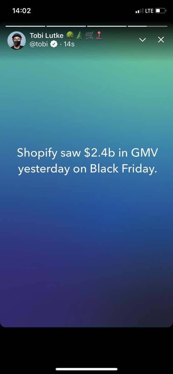 You are currently viewing Shopify verzeichnet am Black Friday GMV von 2,4 Milliarden Dollar