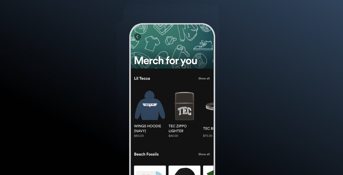 Read more about the article Spotify führt ‚Merch Hub‘ basierend auf Hörverhalten ein: Neue Fanartikel-Angebote