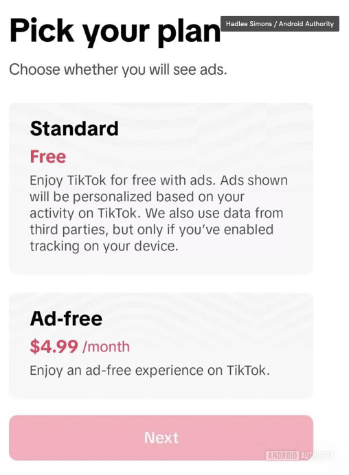 Read more about the article TikTok testet abonnementbasierten, werbefreien Plan