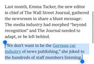 Read more about the article Transformation des Wall Street Journal: Zukunftsstrategien und Mitarbeiterreaktionen