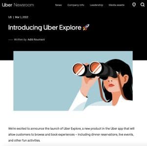Read more about the article Uber Explore ermöglicht es Kunden, Erlebnisse zu buchen