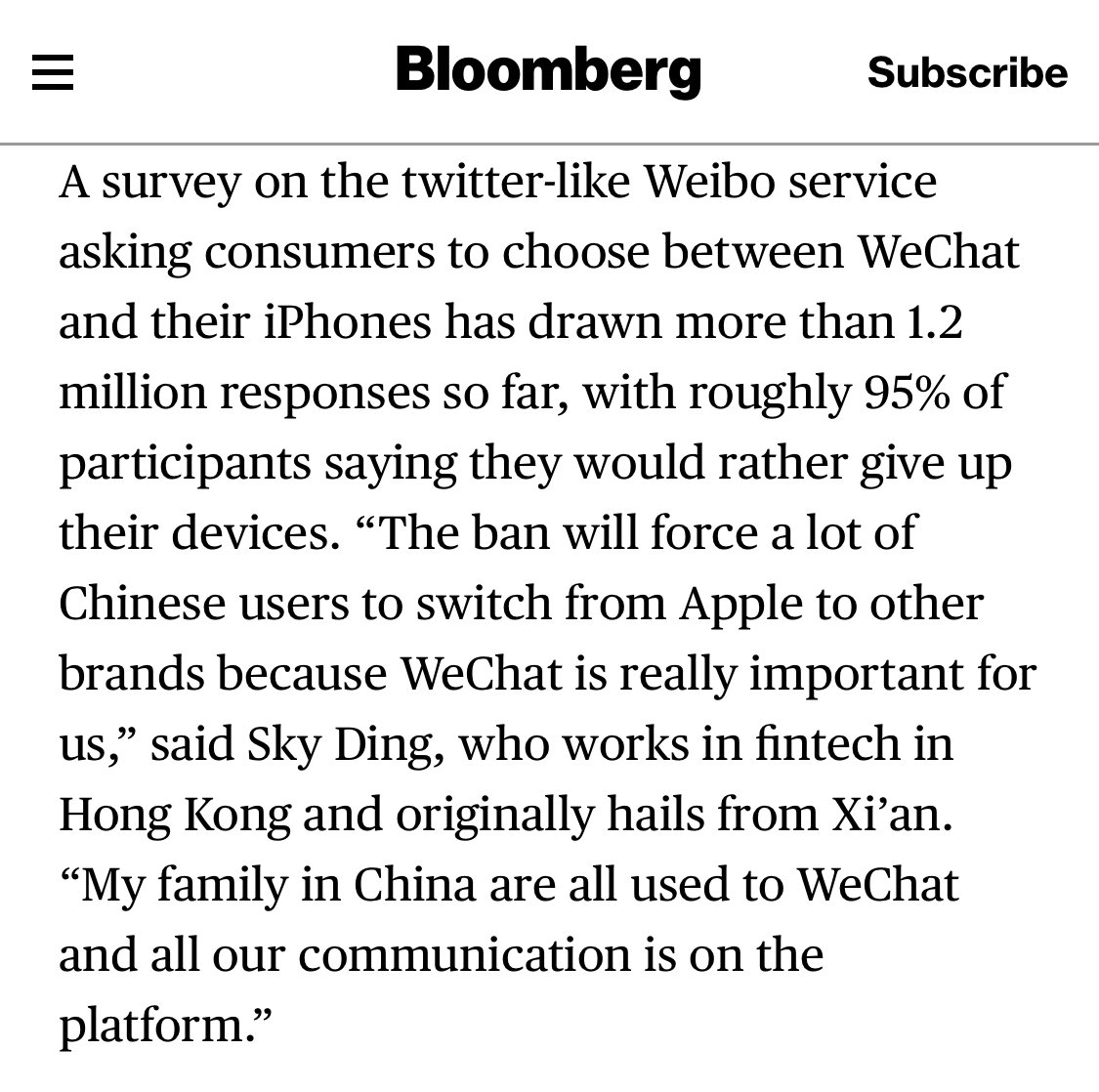 You are currently viewing Umfrage auf Weibo zeigt, dass Nutzer WeChat über iPhones bevorzugen würden