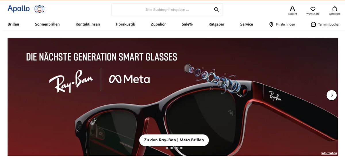 Read more about the article Verkauf der Ray-Ban I Meta Smart Glasses bei Apollo: Produktverfügbarkeit und Details