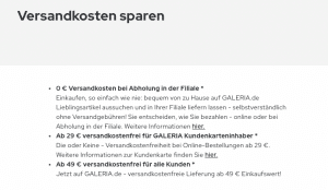 Read more about the article Versandkosten sparen bei Galeria: Neue Strategien und Angebote